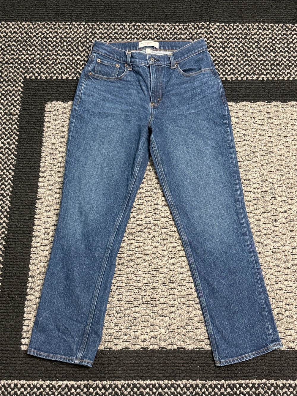 Abercrombie & Fitch Curve Love 90s Straight Jeans Sz 27 Short Mid Rise Classic